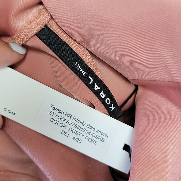 KORAL TEMPO Infinity High Rise Bike Shorts - Dusty Rose - Picture 9 of 9